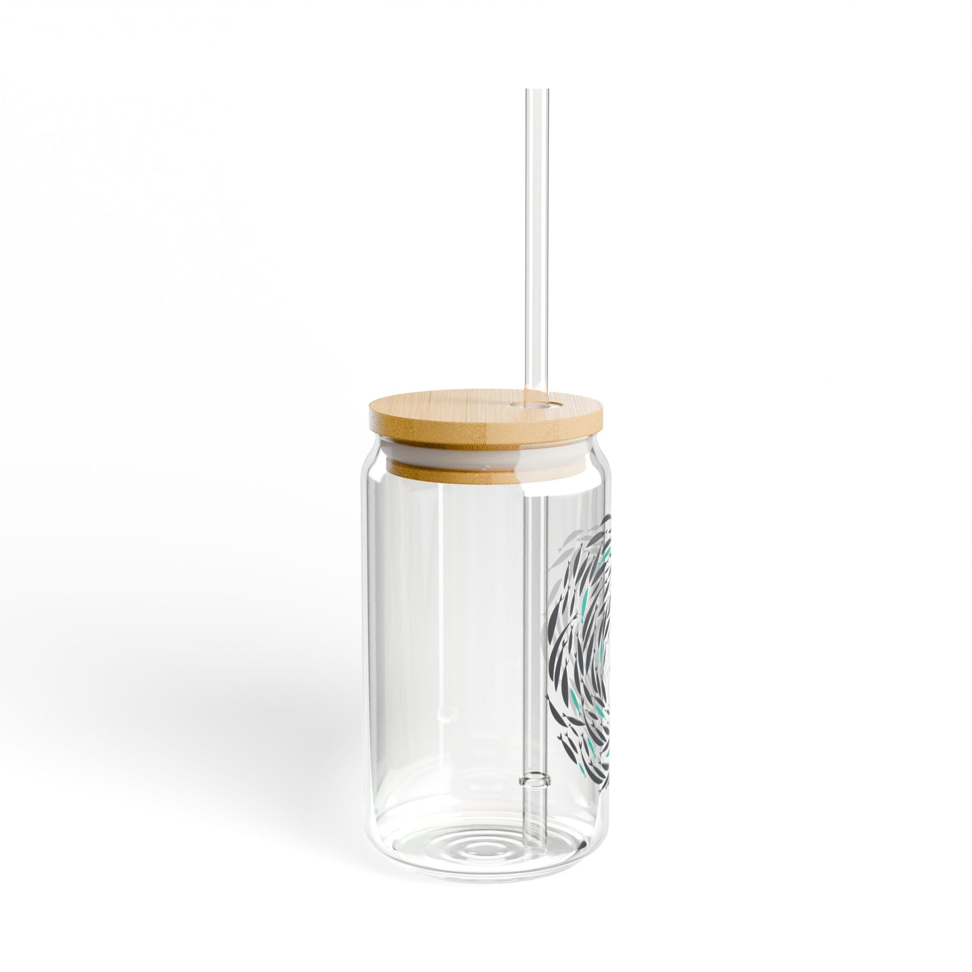 Against the Current 16oz Glass Tumbler with Bamboo Lid