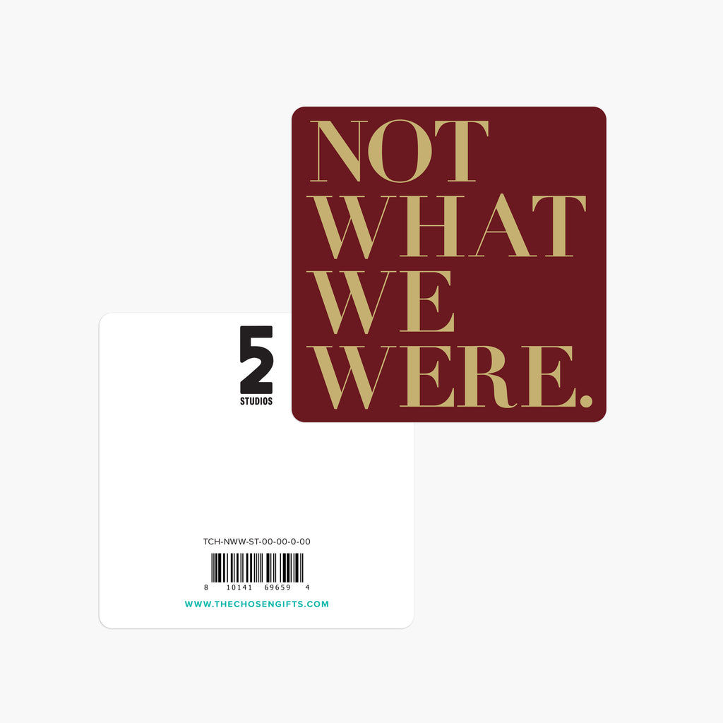 Niet wat we waren sticker