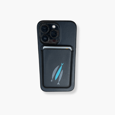 Portafoglio per cellulare con tre pesci