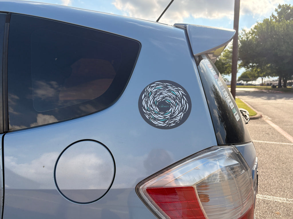 Against the Current Car Magnet - White