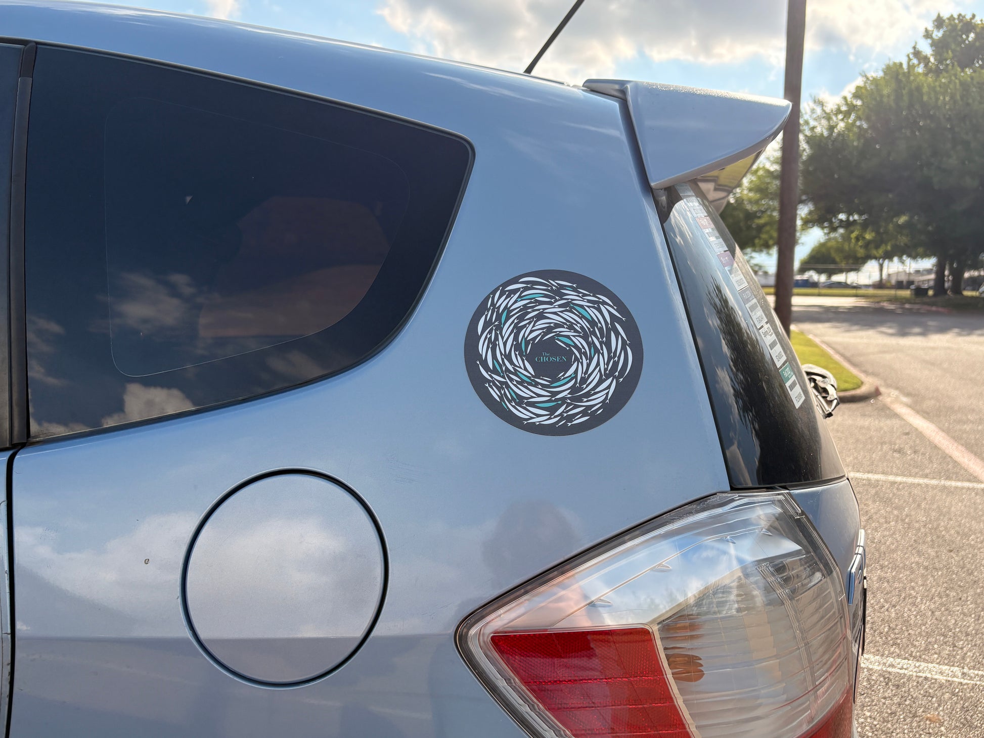 Against the Current Car Magnet - White