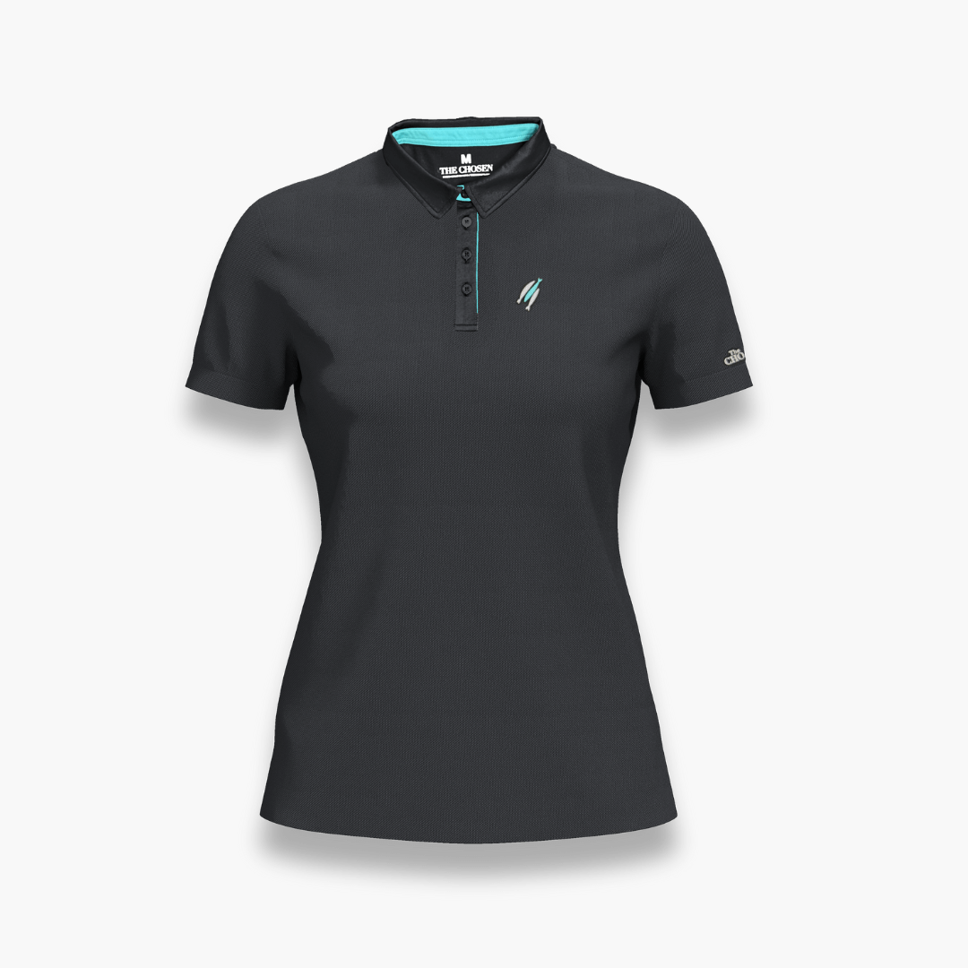 The Chosen Black + Teal Polos