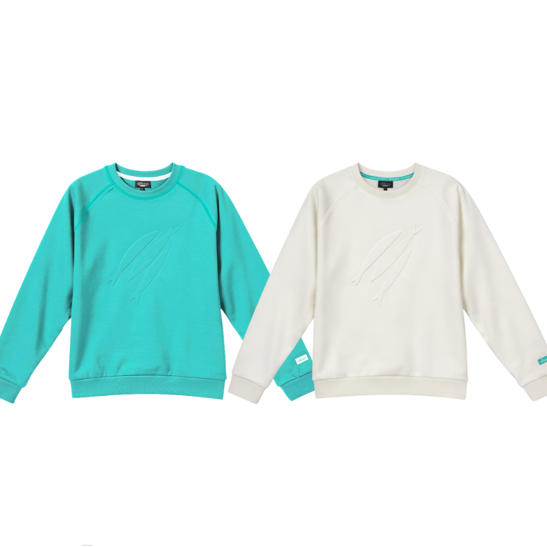 Three Fish Embossed Crewneck