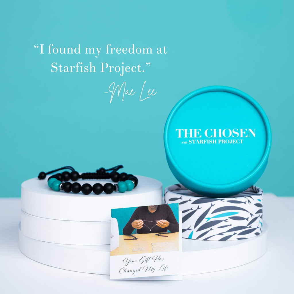 5 & 2 Teal/Black Adult Bracelet
