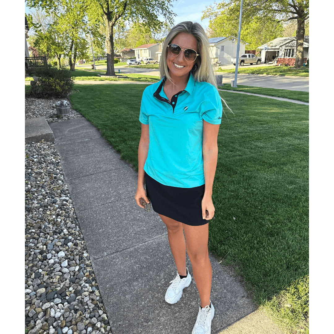 The Chosen Black + Teal Polos