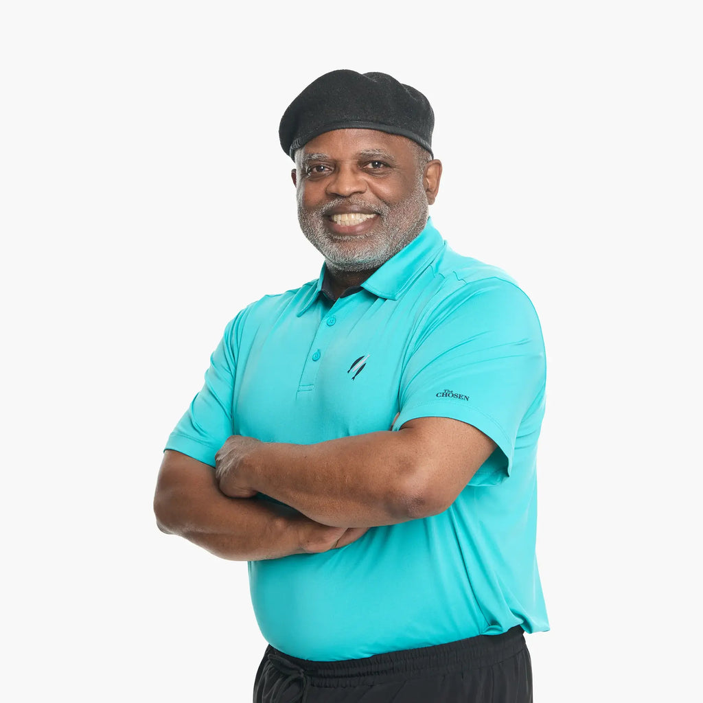 The Chosen Black + Teal Polos